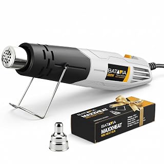 Mini Heat Gun - BATAVIA 380W Fast Heat Hot Air Gun Tool with Uniform Heat Tech & Dual Protection Fuses, 2 Temp (572°F/1022°F)+Nozzle with Overheat Protection for DIY Crafts, Vinyl Wrap, Shrink Tubing - Amazon product rated Grade A