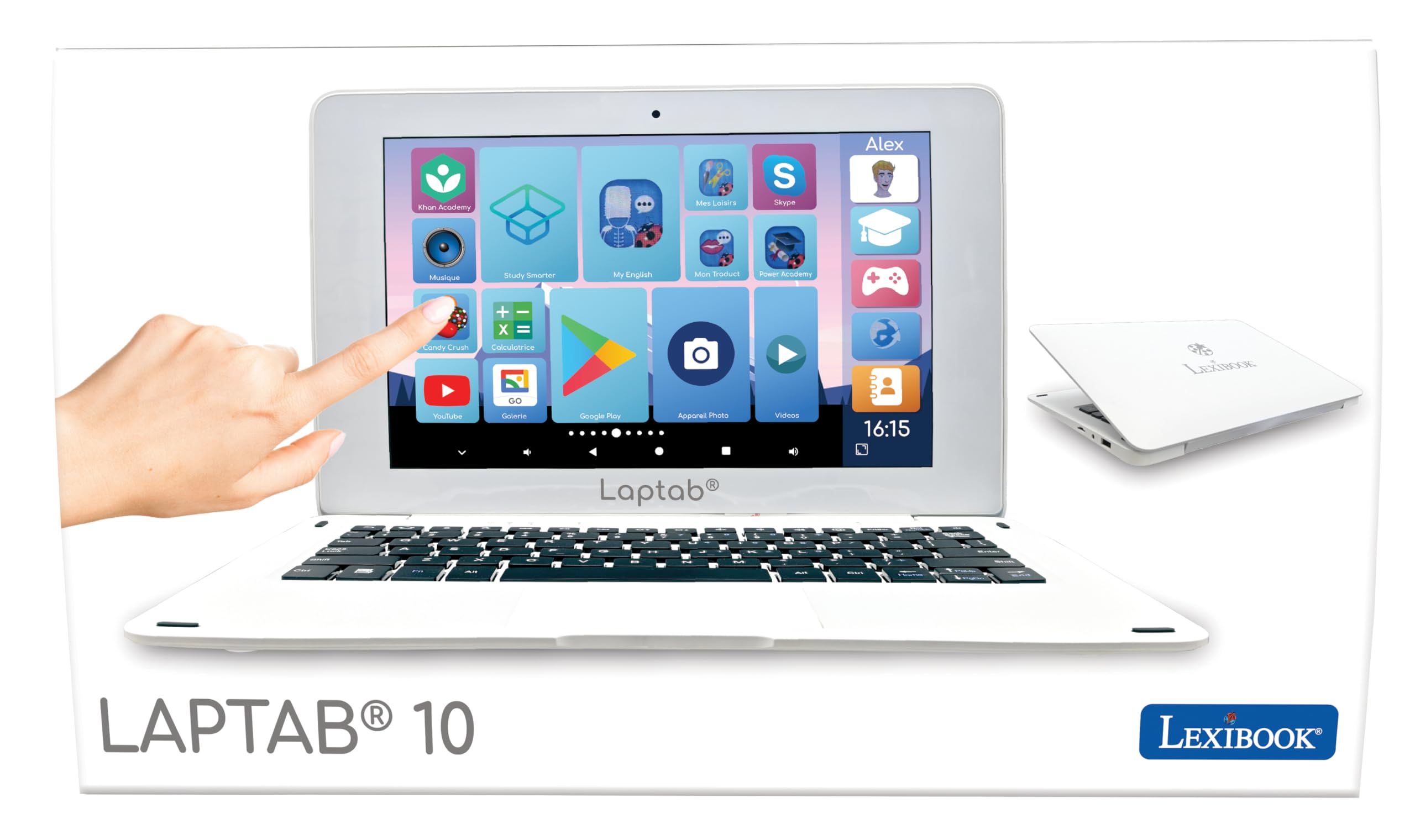 Lexibook, LAPTAB 11 Ordinateur Tactile, LT11FRLXB | Android, Contenu éducatif, Contrôle parental