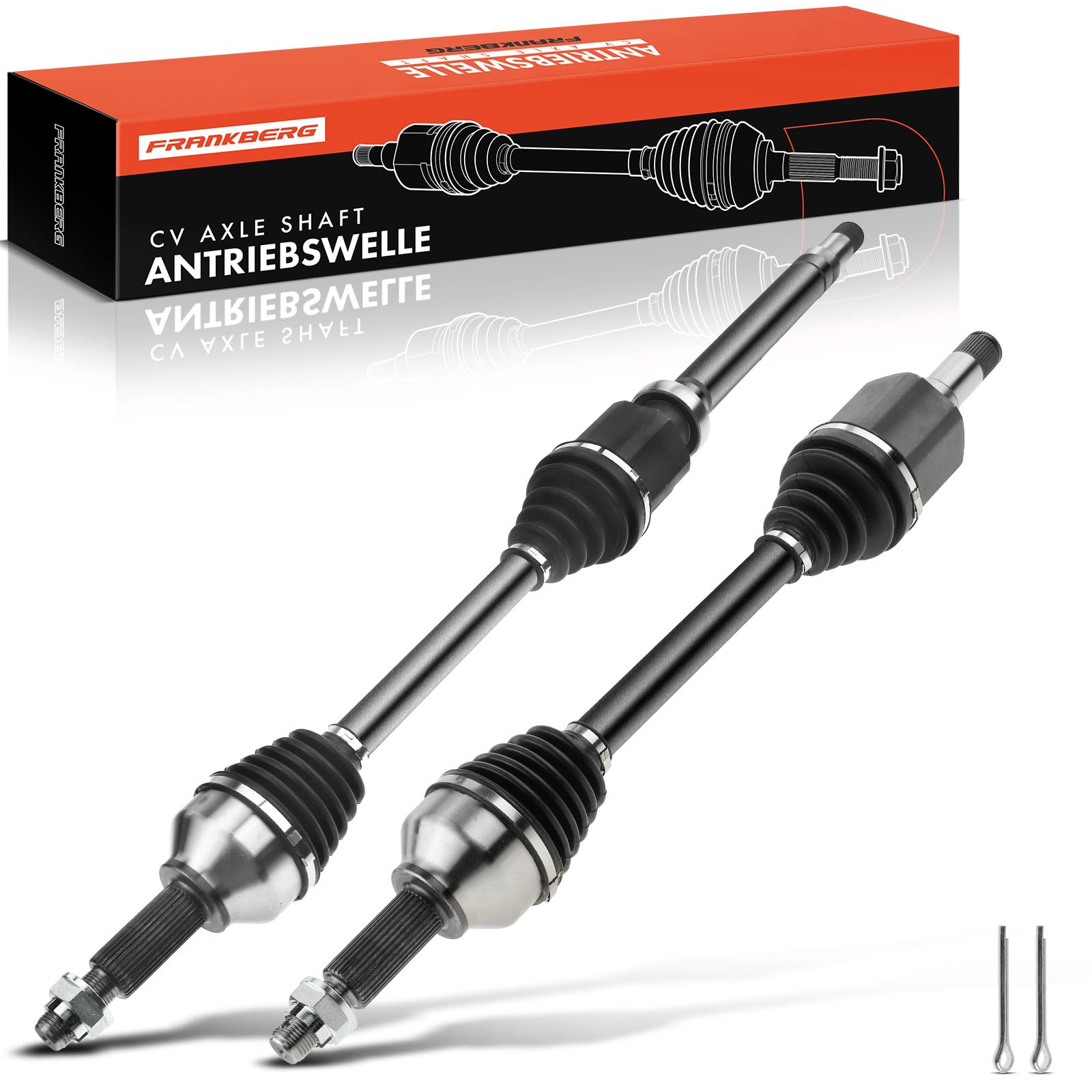 Frankberg 2x Antriebswelle Achswelle Schaltgetriebe Vorderachse Links Rechts Kompatibel mit Tourneo Custom V362 Bus F3 Transit Custom V362 Kasten FY FZ Replace# 2348206