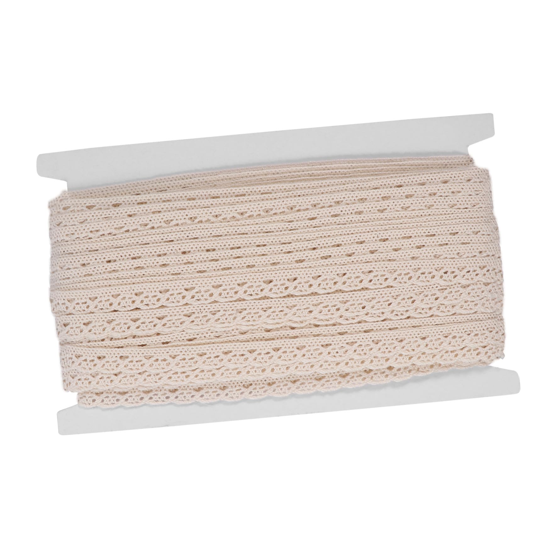 SHINEOFI 3rollos Cinta De Encaje De Algodón Para Manualidades y Costura Para Decoración De Cortinas y Manteles Yardas Color Natural