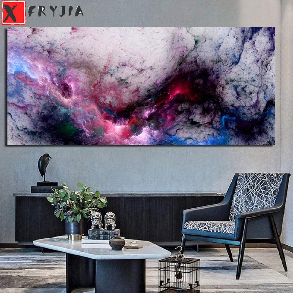 Peinture diamant nuages broderie diamant abstrait point de croix art mural salon
