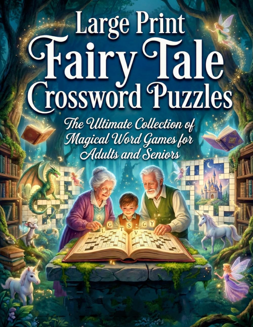 Large Print Fairy Tale Crossword Puzzles: The Ultimate Collection of Magical Word Games for Adults and Seniors