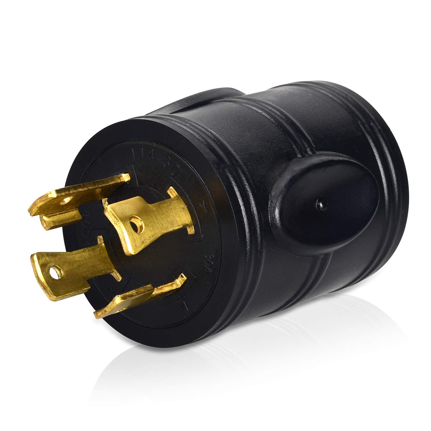 30 amp rv Power Adapter 4 Prong Twist Lock Plug Heavy Duty Converter L14-30P to TT-30R 125/250V 30A Male Plug to 30A Female Receptacle for Generator