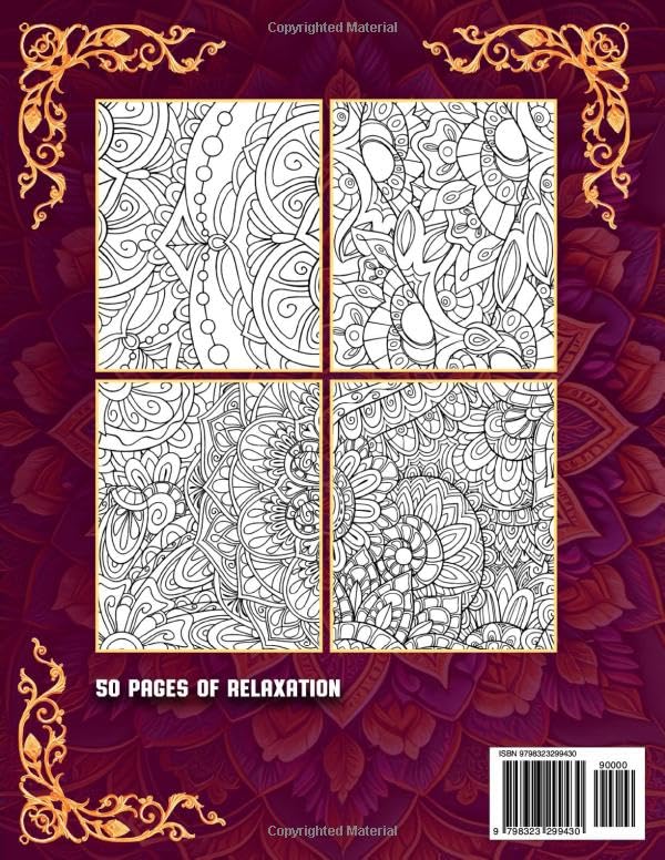 Mindful Relief Coloring Book for Adults: Discover Serenity with Adult Coloring Book and Mandala Designs for Stress Reduction, Peaceful Meditation And Relaxation (Coloring Books) image 3