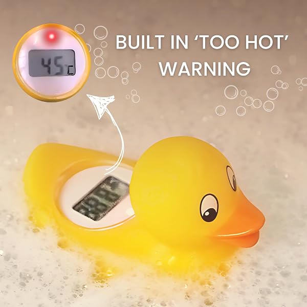 TensCare Digi Duckling Digital Water LCD Thermometer and Baby Bath Time Toy, yellow , Pack of 1 - 2