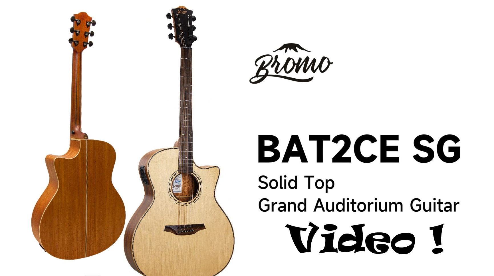 Amazon.com: Bromo BAT 2CE SG Solid Top Grand Auditorium Cutaway