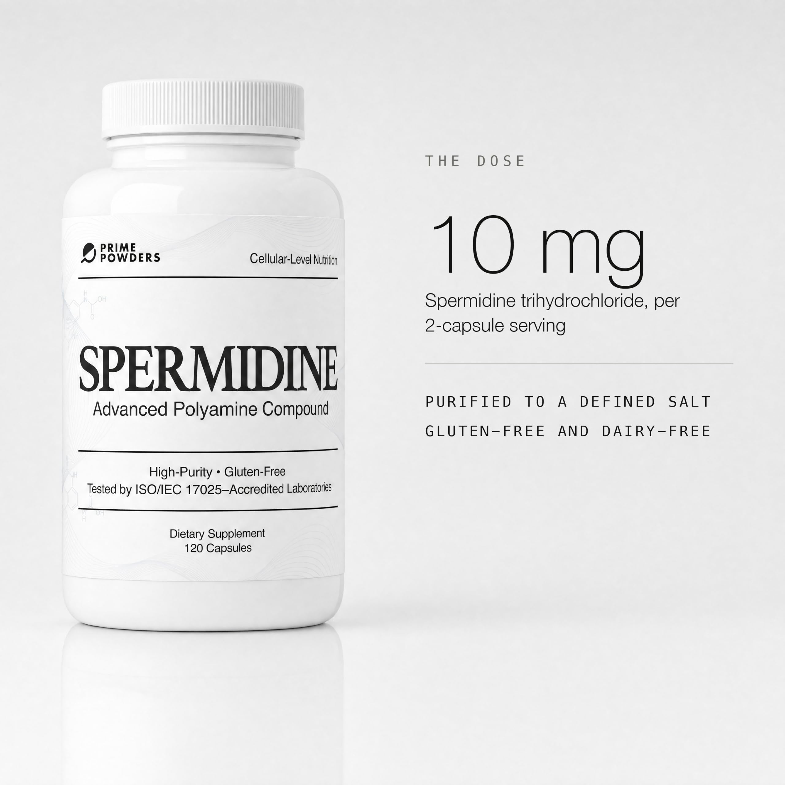 Prime Powders Spermidine Supplement, 10mg, 99% Pure, 120 Capsules — Amazon image 2