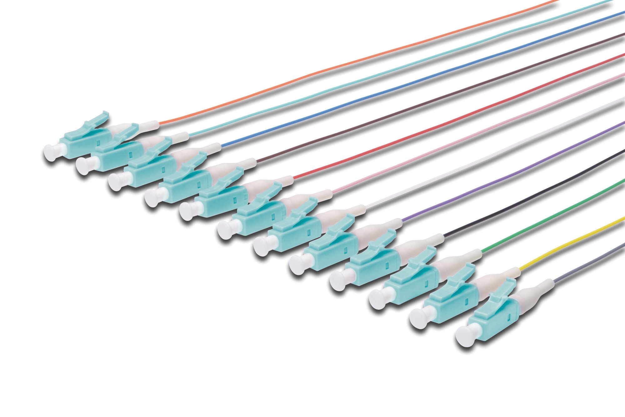 Digitus White/Turquoise/Black Colored Pigtails. Lc Om3 50/125 Μ. Simplex