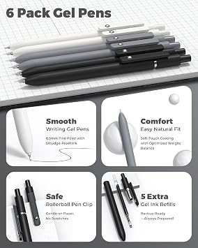 Four Candies Stationery Set with Pencil Case, 45ct, Black