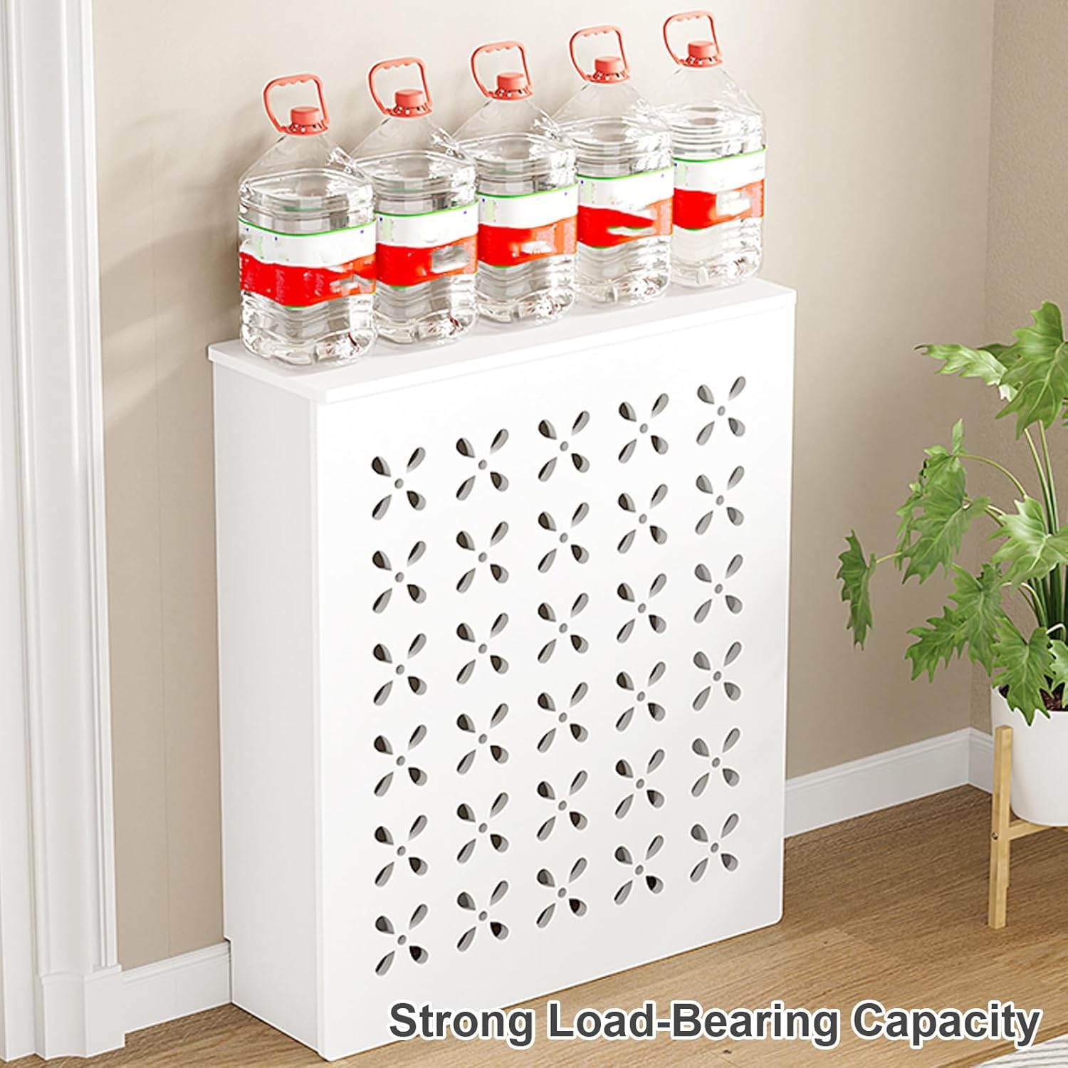 Modern Radiator Cover Cabinet, Storage Shelf with Ventilated Grille, Radiator Cap for Living Room, Bedroom and Bathroom, Easy to Clean, No-Tool Install(90x80x15cm/36x32x6in)