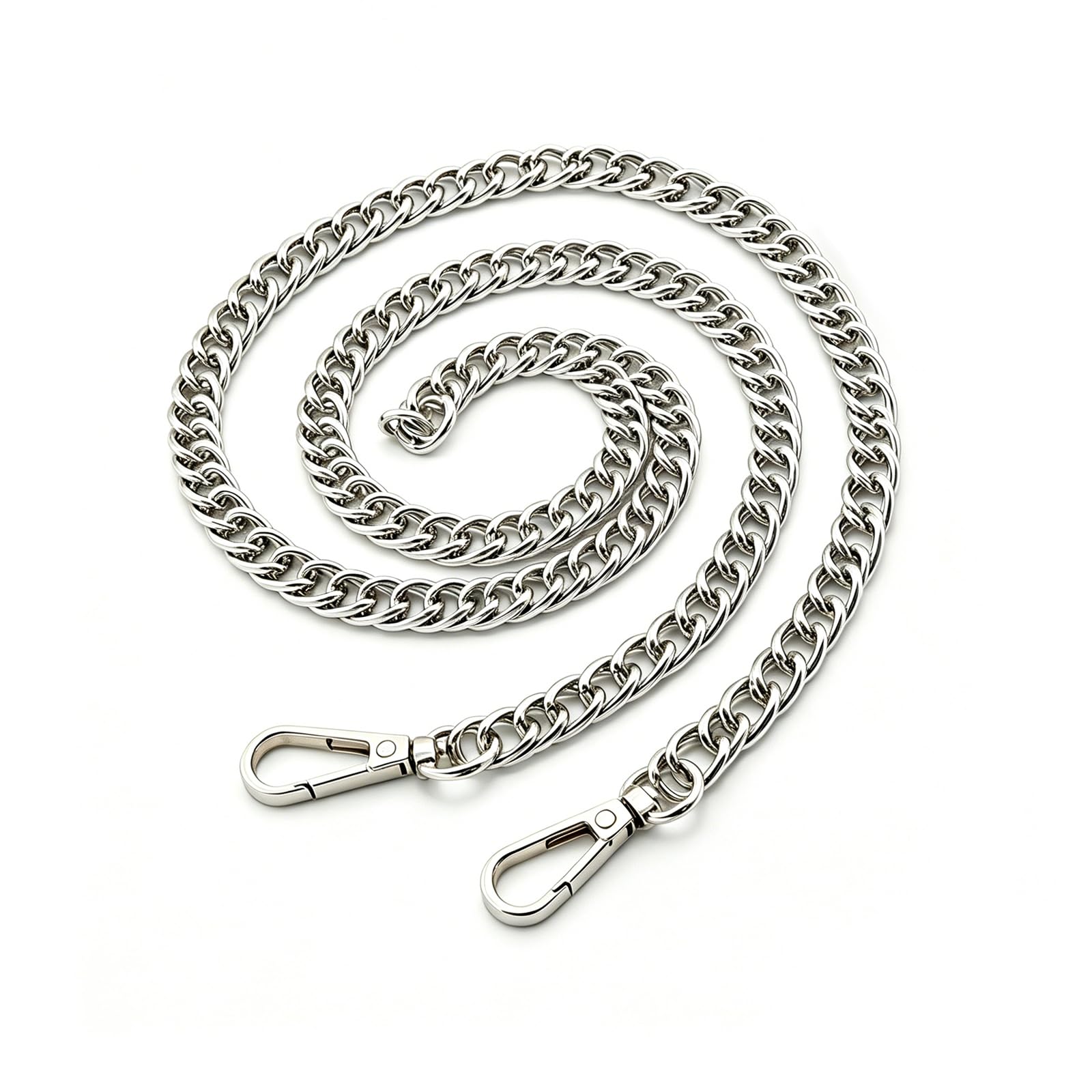 Qiwenr Metal Replacement Purse Chain Strap, 120cm Shoulder Strap Replacement Chain, Bag Chains for DIY Handbag, Clutch, Crossbody Purse, Leather Bag