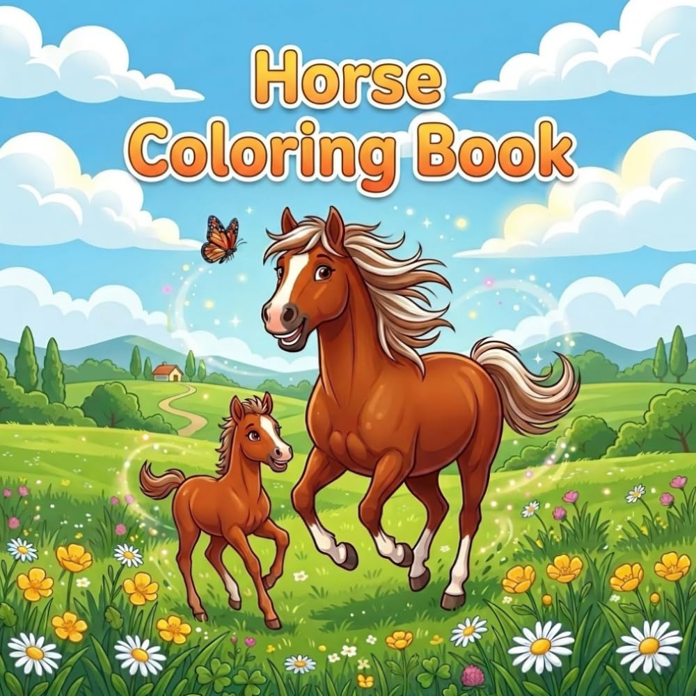 Horse Coloring Book: The Ultimate Collection Of Riding Adventures, Helping Friends & Dreamy Horse Scenes