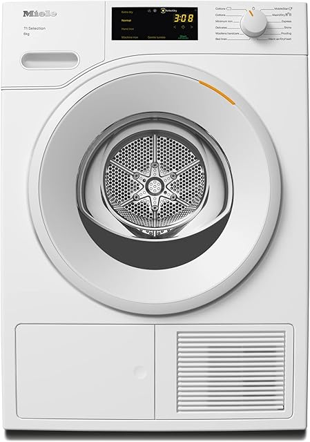 Miele TSD263 WP 8 kg Tumble Dryer - Freestanding, Quiet Dryer with Heat Pump, Miele@Home Intelligent Laundry Care, A++ Rated Energy Efficiency, in Lotus White