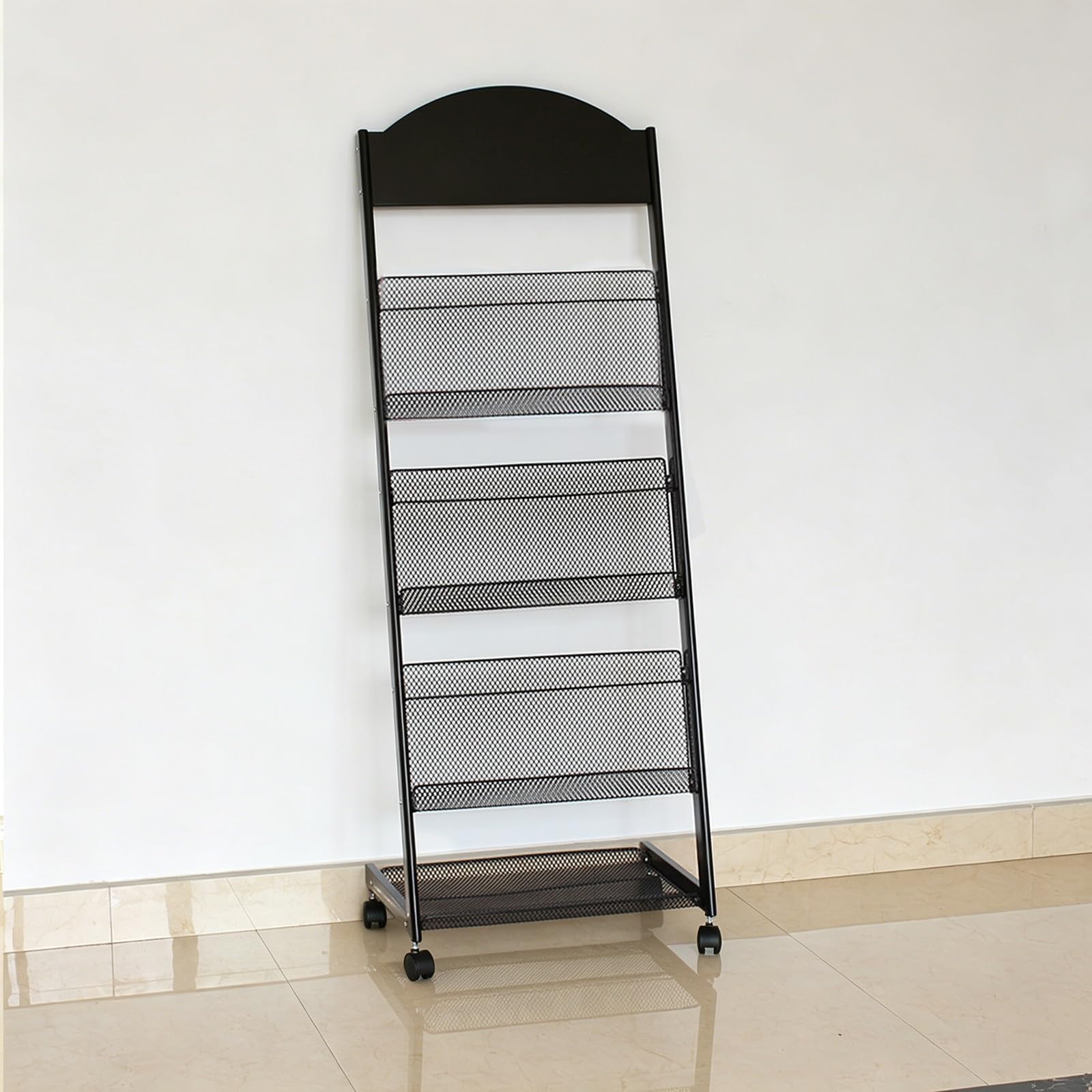 Porte-revues, Porte-revues Sur Pied, Présentoir De Brochures En Maille Métallique(136*48cm/53.5*19in)