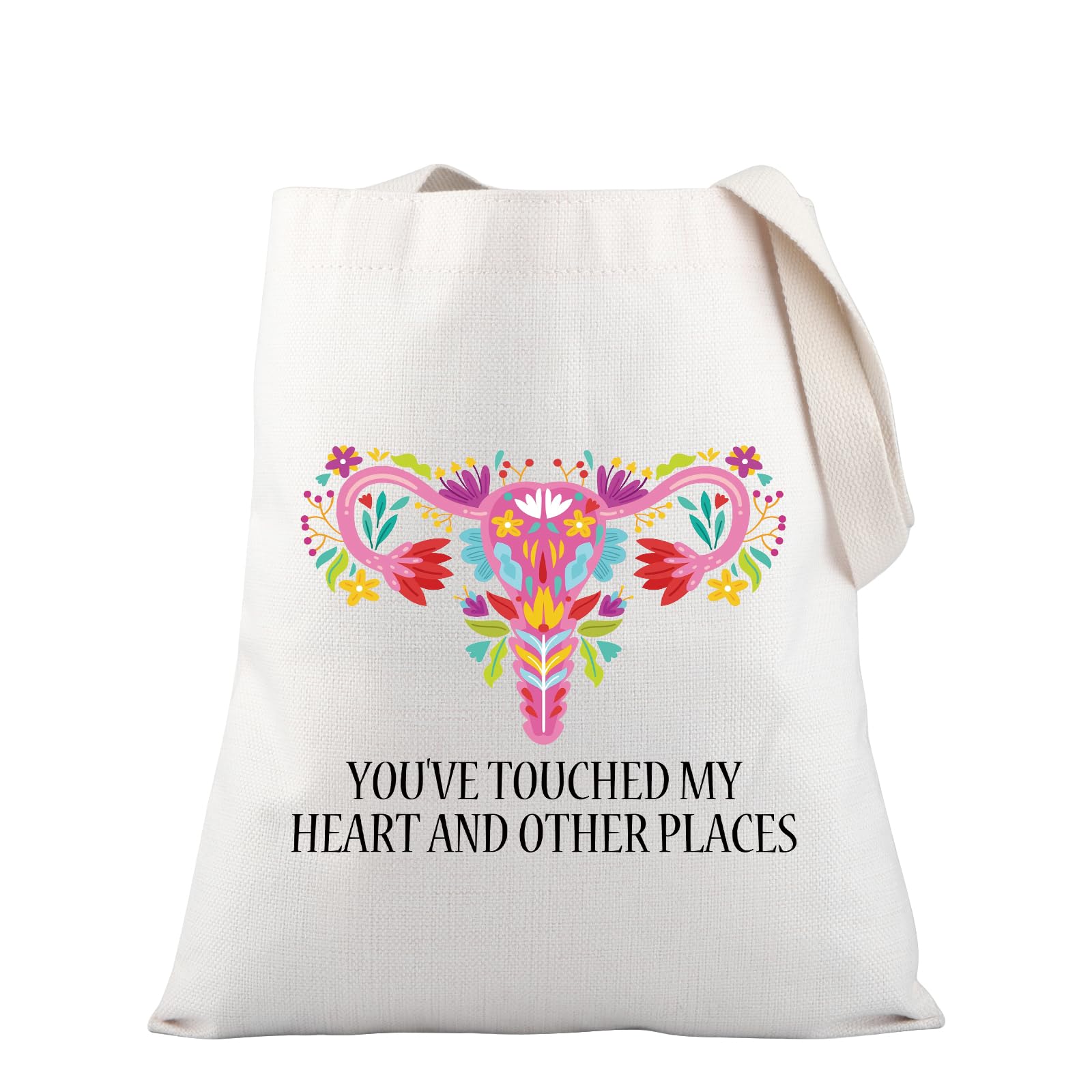 PLITI Obstetrician Gift Labor and Delivery Nurse Gift Midwife Gift You've Touched My Heart And Other Places OBGYN Tote Bag