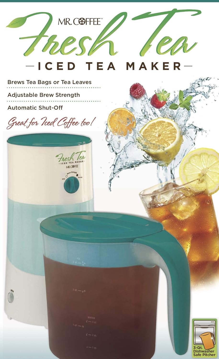 Mr. Coffee 3 Qt. Replacement Pitcher for Fresh Iced Tea Maker, White