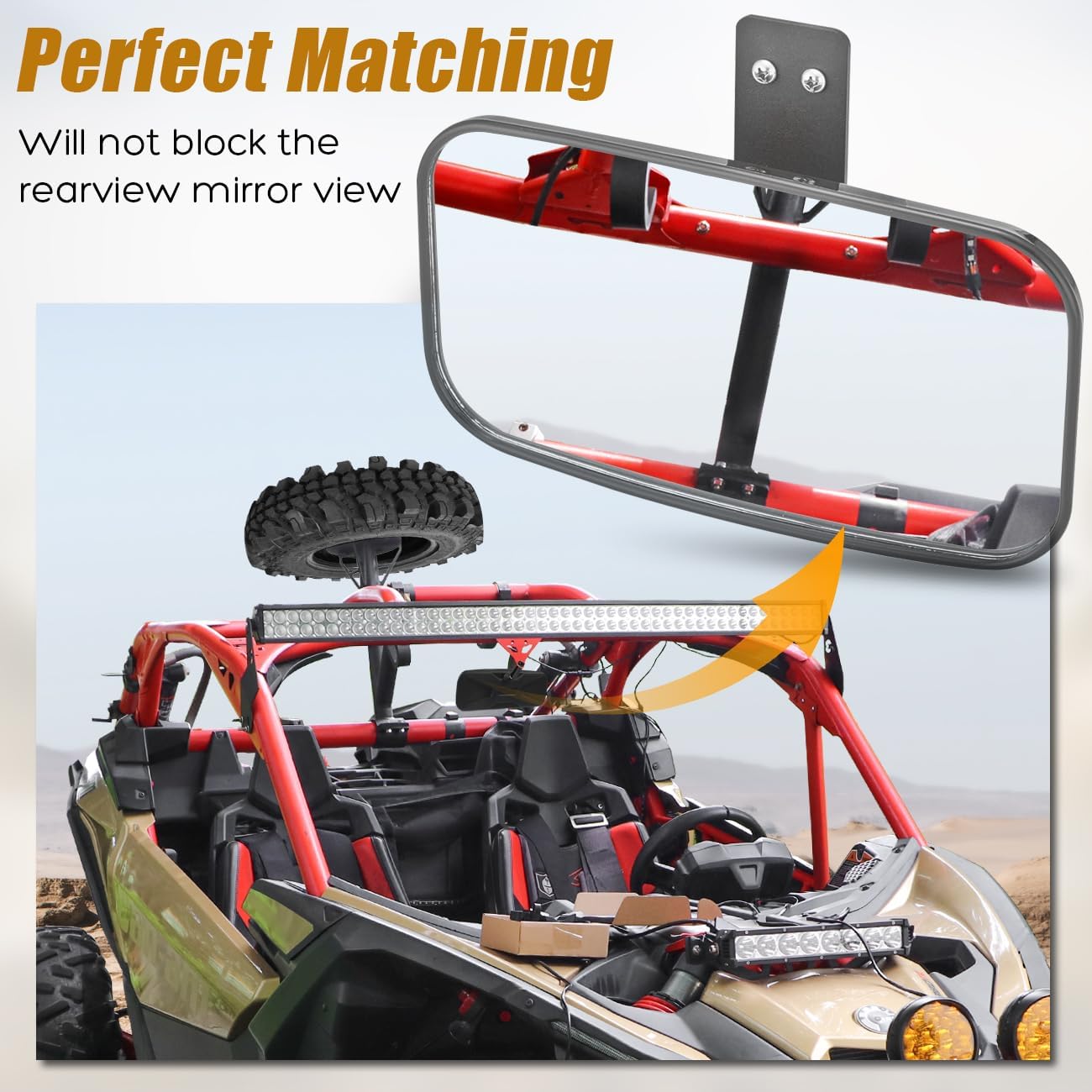 Heavy Duty Metal Spare Tire Mount Storage Rack,Spare Tire Carrier Holder Compatible with for 2017-2023 Can Am Maverick X3 X3 Max Turbo R RR 64" and 72" Models Fits Holds Up to 34" Tire