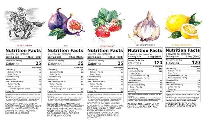 Set Chef Blazing Bella - Vinagre Balsámico y Aceite de Oliva - 5 Sabores miniatura 2
