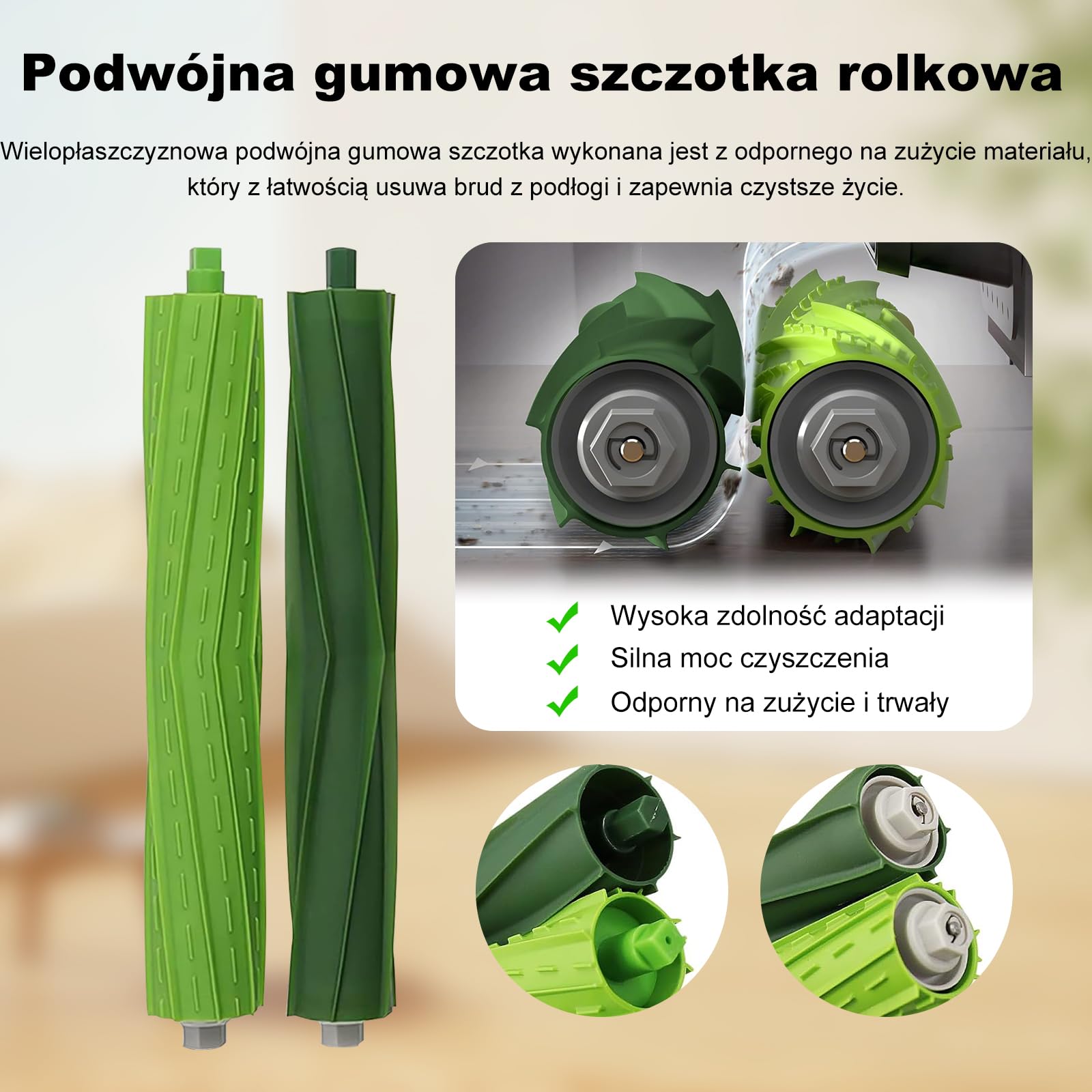 Zestaw 26 akcesoriów do robota iRobot Roomba Combo j7 + (j7 plus)/j9 + (j9 plus)/10 Max robot odkurzający, 4 szczotki rolkowe, 6 szczotek bocznych, 4 filtry HEPA, 4 ściereczki do wycierania, 6