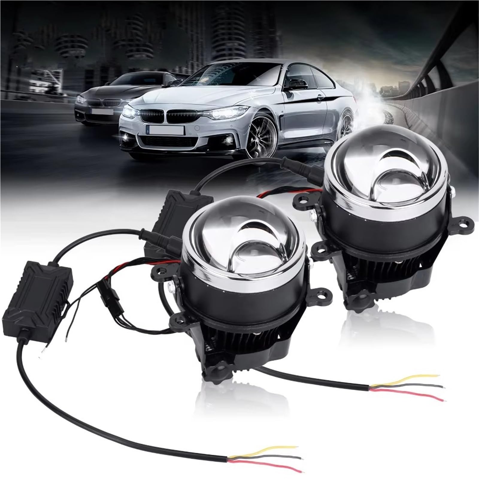 Samochodowe światło przeciwmgielne Bi LED 3,0 cala z soczewką Dacia, Dokker, PULILodgy, Logan, Sandero, Nexia N150 2004-2016
