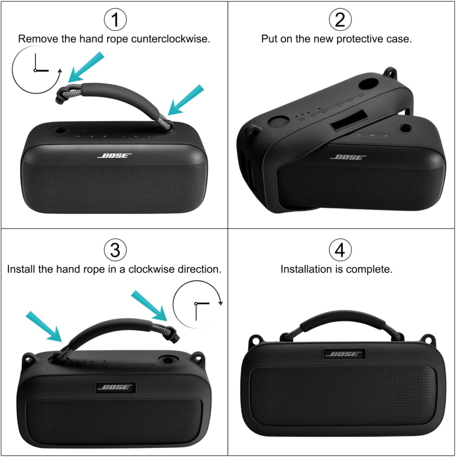 Protective Case for Bose SoundLink Max Speaker, Silicone Case Cover with Shoulder Strap for Bose SoundLink Max - Image 6