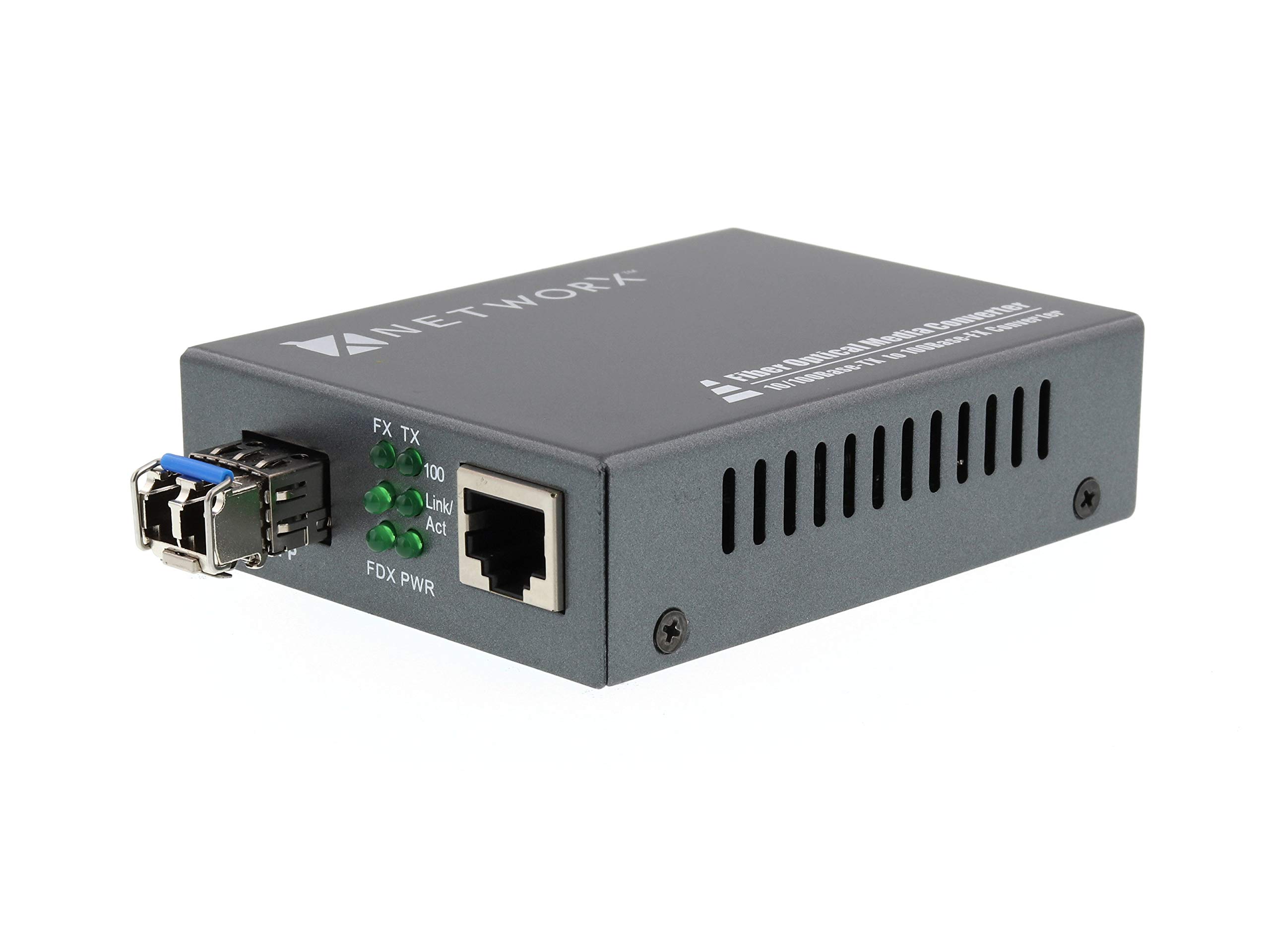 Networx Fast Ethernet Fiber Media Converter - UTP to 100Base-FX - LC Multimode, 2km