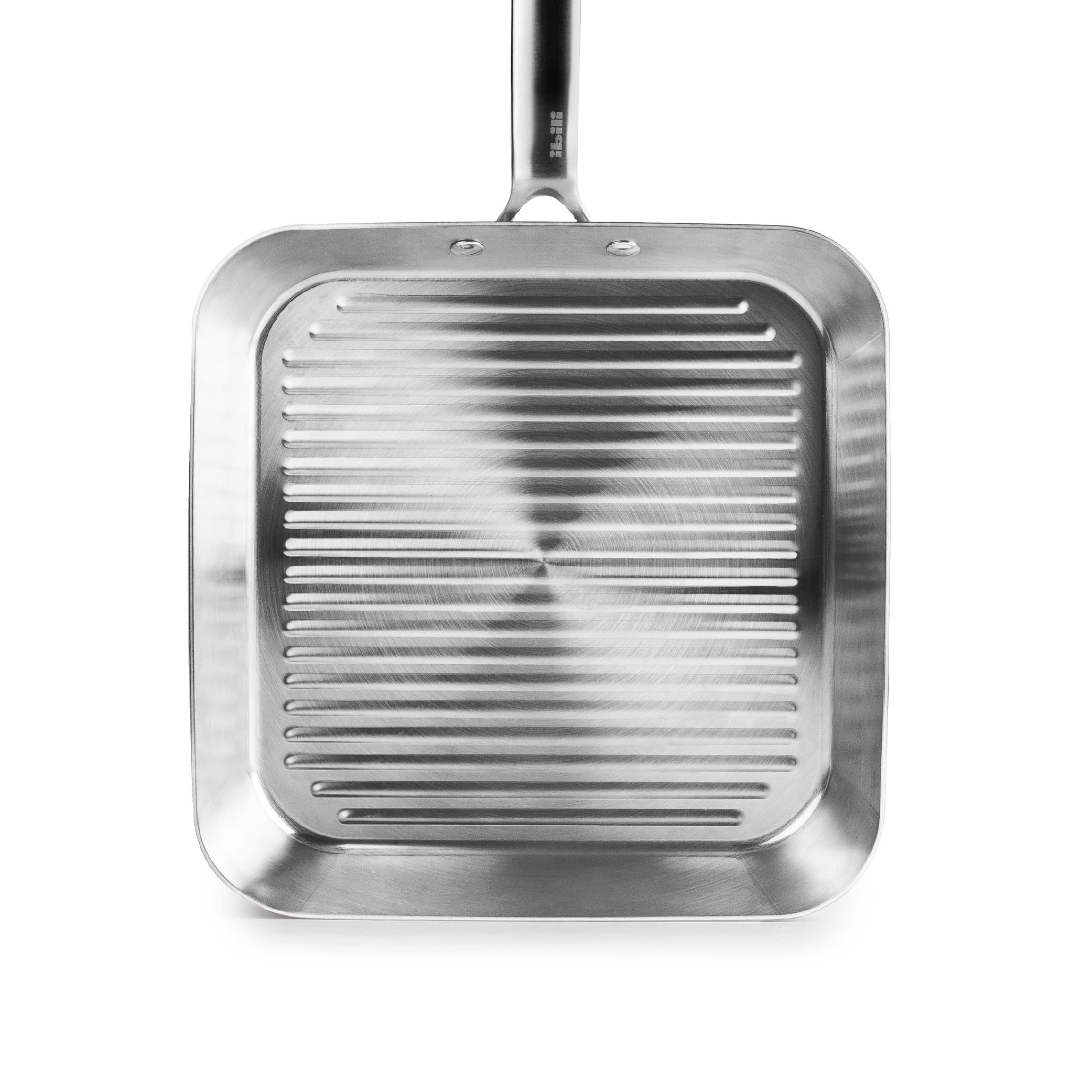 IBILI - Grill ondulé 5Ply Element 24 cm, acier inoxydable, sans antiadhésif, 5 couches, compatible avec induction