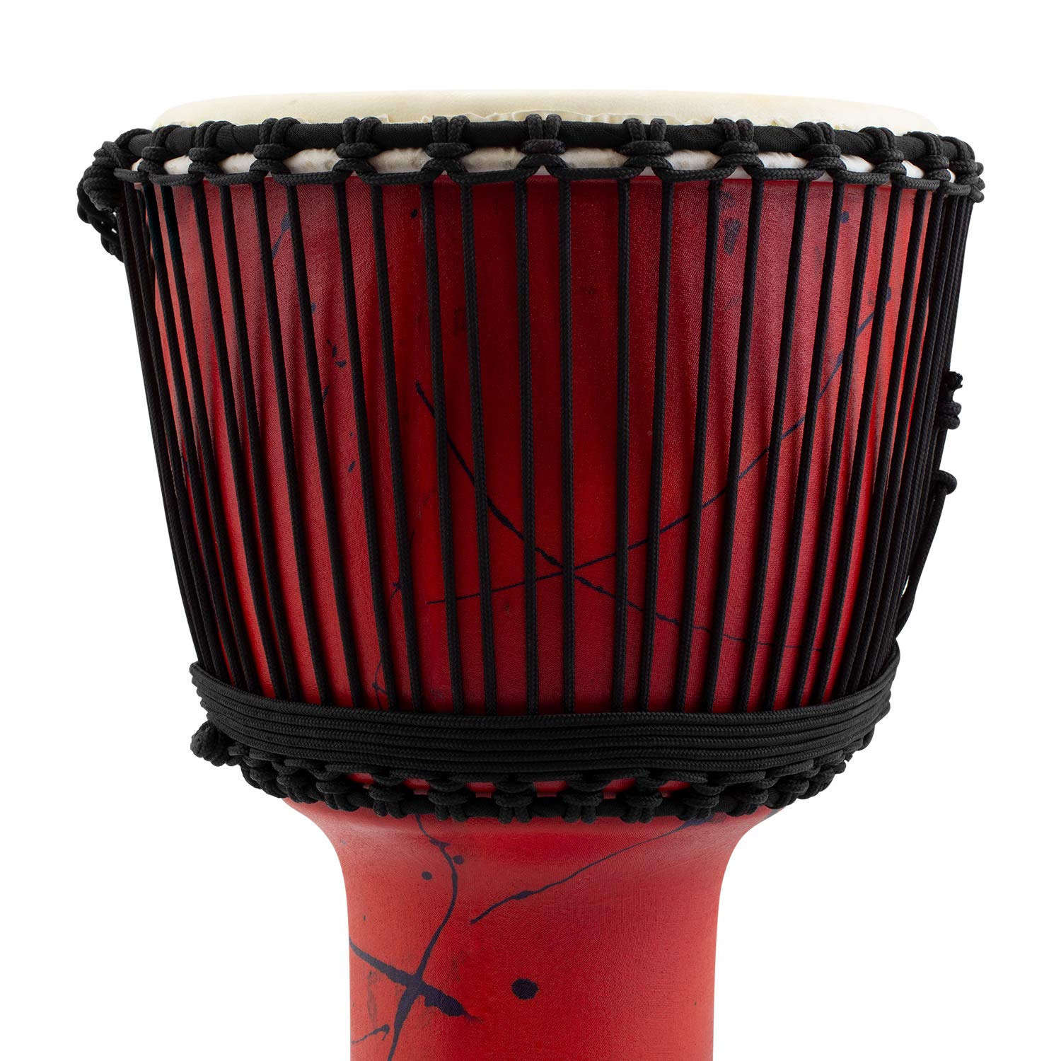 12 Pollici, Djembe Drum In Red - 60 cm African Synthetic Djembe Drum, Rosso