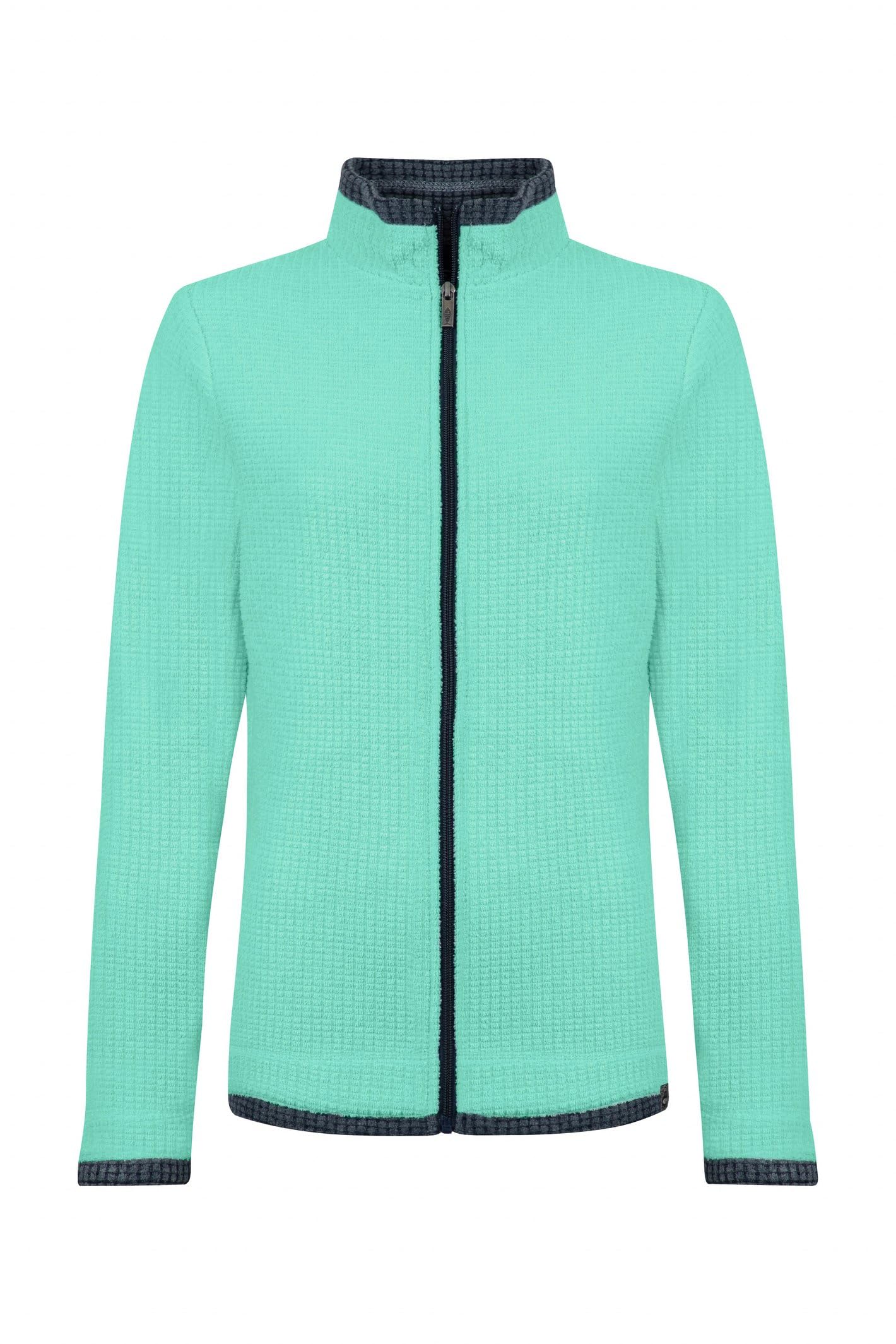Weird Fish Women's Ariana Full Zip Grid Fleece Jumper in Light Green | Size: 14