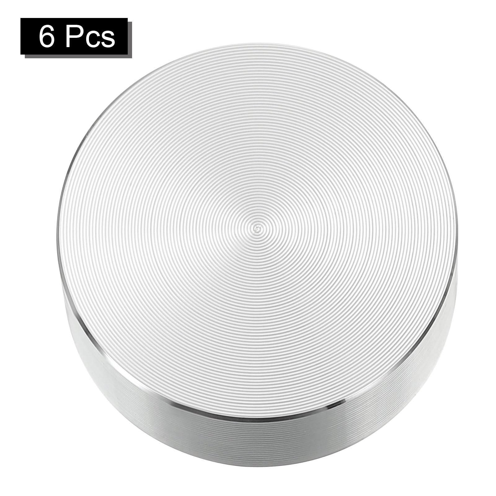 PATIKIL M8 Thread 30mm / 1.2" Dia 12mm Thick Aluminum Circle Disc Glass Top Adapter 6pcs Round Solid Table Feet Pad Plate Hardware for Tea Coffee Table - Image 3