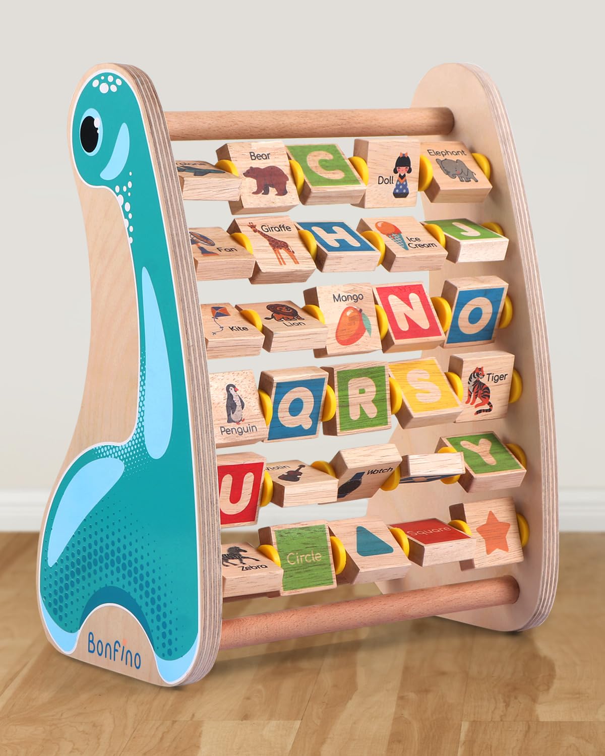 Bonfino Wooden Educational Alphabet & Abacus Toy for Kids|Montessori Educational Toy|Toddler Kids Play & Learn Alphabets With Math|Counting Beads Toy for Girl/Boy|Learning & Education Toy for 3+Y Kids (B0CYTB3GNH) Amazon Price History, Amazon Price Tracker