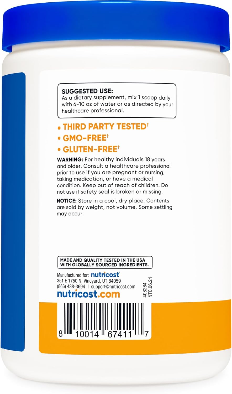 Nutricost Magnesium Citrate Powder (Peach Mango, 500 Gram)