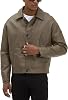Oversized Faux Leather Jacket - Button Closure Urban Style