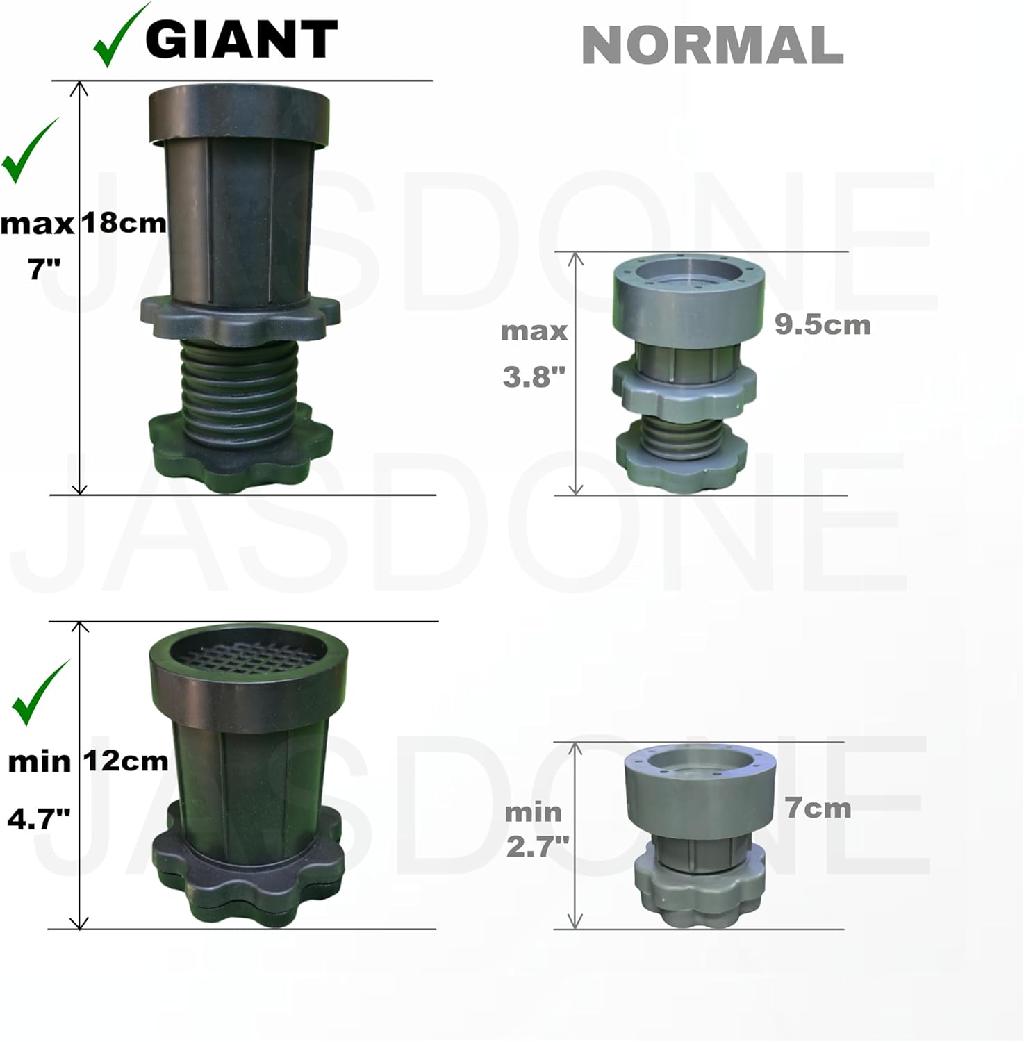 Heavy Duty JAS Giant Anti Vibration Height Adjustable Pad for Washing Machine/Dishwasher/Fridge/Sofa/Furniture for All Brand Suitable and Compatible with IFB/Bosch/LG/Samsung (big size)