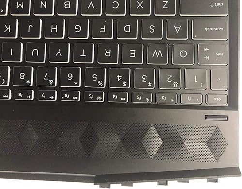 Miniatura 20 de Reemplazo para HP Gaming Pavilion 15-DK 15-DK0126TX TPN-C141 Carcasa superior para portátil Palmrest Verde Retroiluminado Parte de montaje