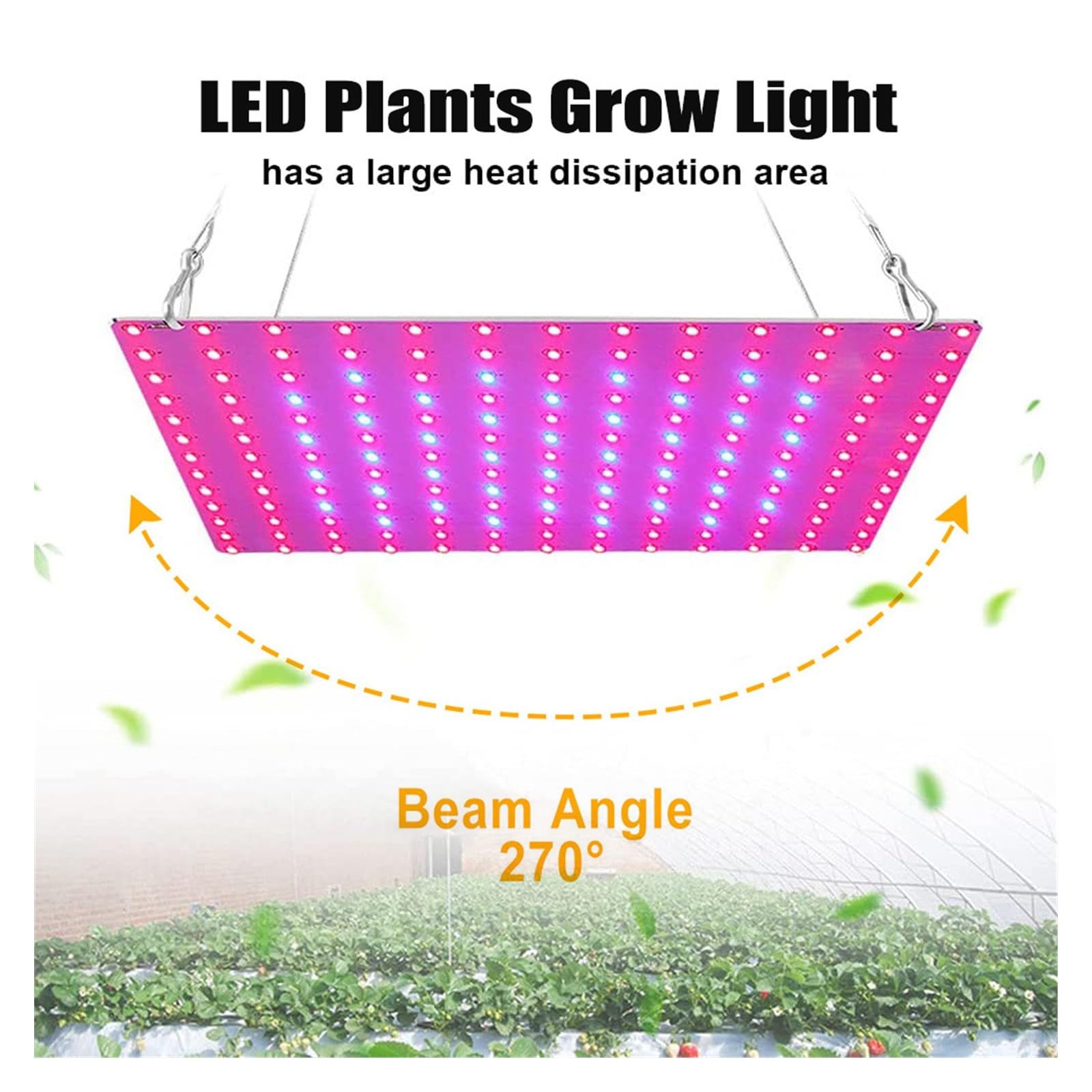 Grow Light, LED Pianta Coltiva La Luce 1000W/2000W Spettro Completo Lampada Coltivazione Idroponica Piante Phyto Veg Fiore Pannello Ultrasottile for Interni(Big Size)