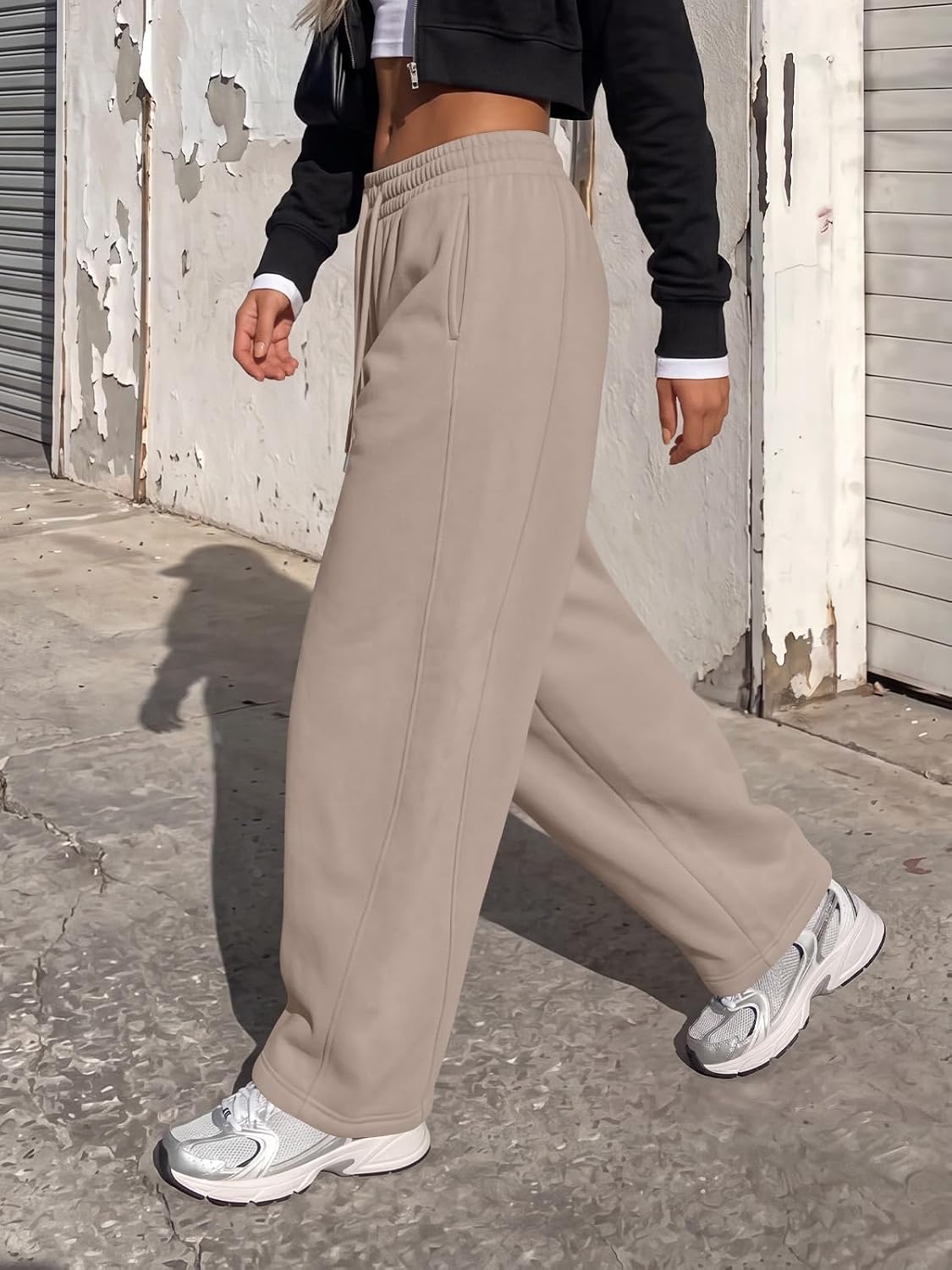  Barrel Sweatpants Women Wide Leg Fleece Pants thumbnail