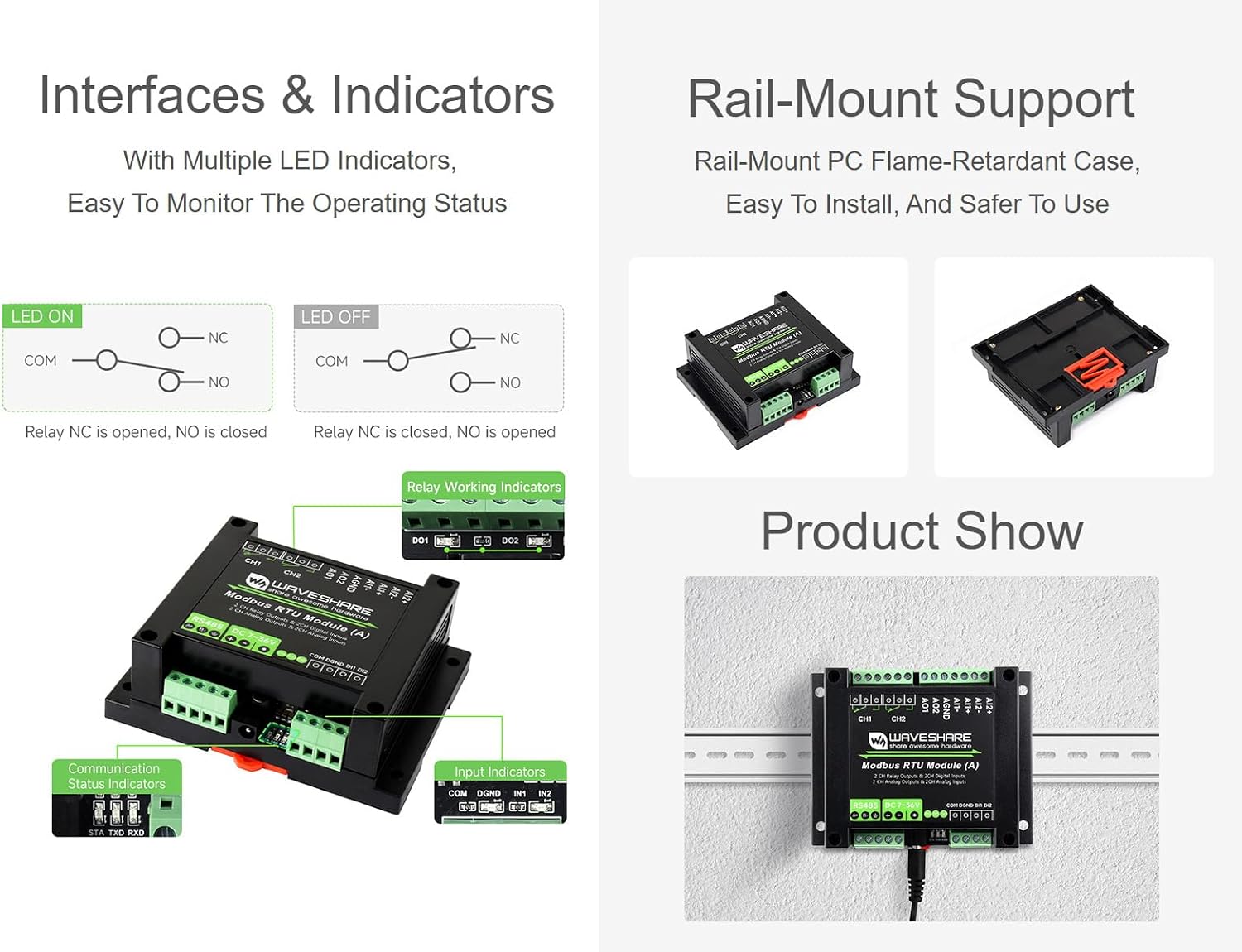 Modbus RTU Module Industrial Data Acquisition and Control Module