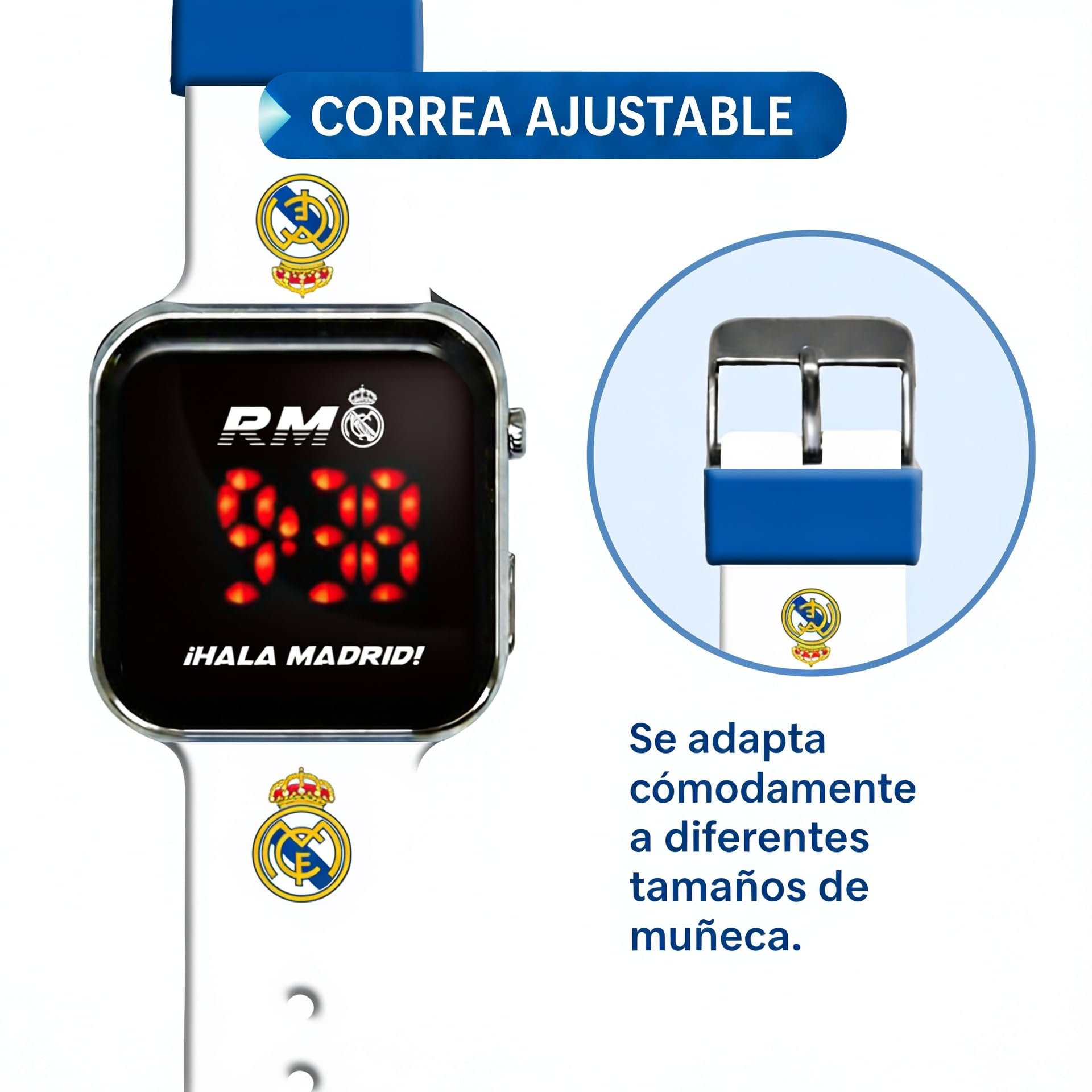 Kids Licensing - Reloj Digital LED para Niño y Niña con Personajes,Tiene Funciones de Hora, Fecha y Correa Ajustable