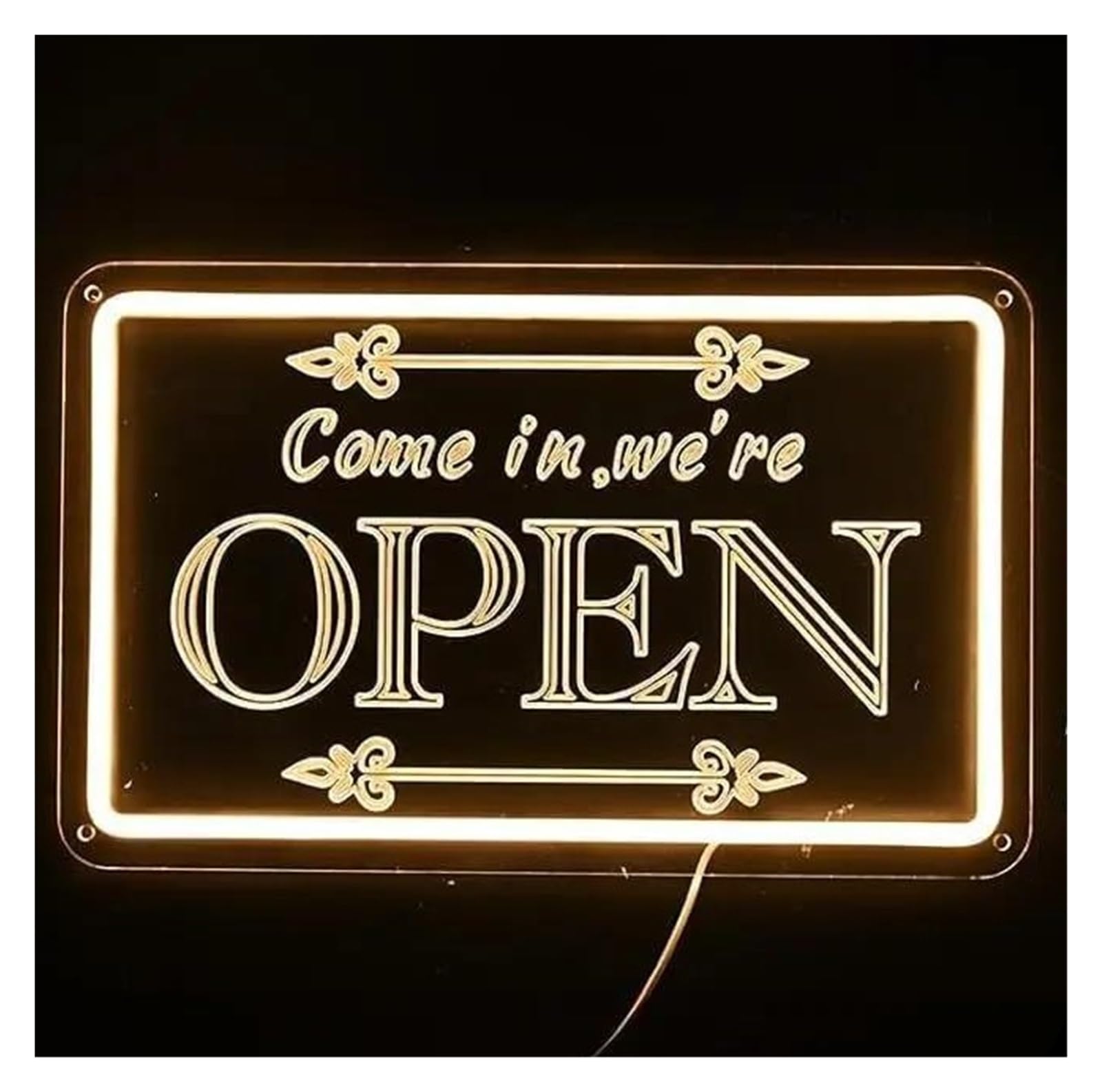 LEMST Sign Lamp Open Neon Light USB Powered, with Dimmer, Adjustable Brightness,for Shops, Cafes, Restaurants, Business Sign 38.5x23.9cm