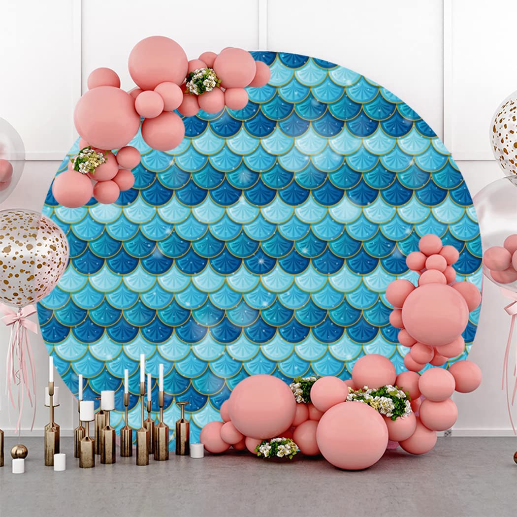 Meerjungfrau-Hintergrund „Happy Birthday“, 7x5 Ft (ca. 213x150 Cm) – Vinyl, Für Fotoshootings, Kinderpartys & Deko