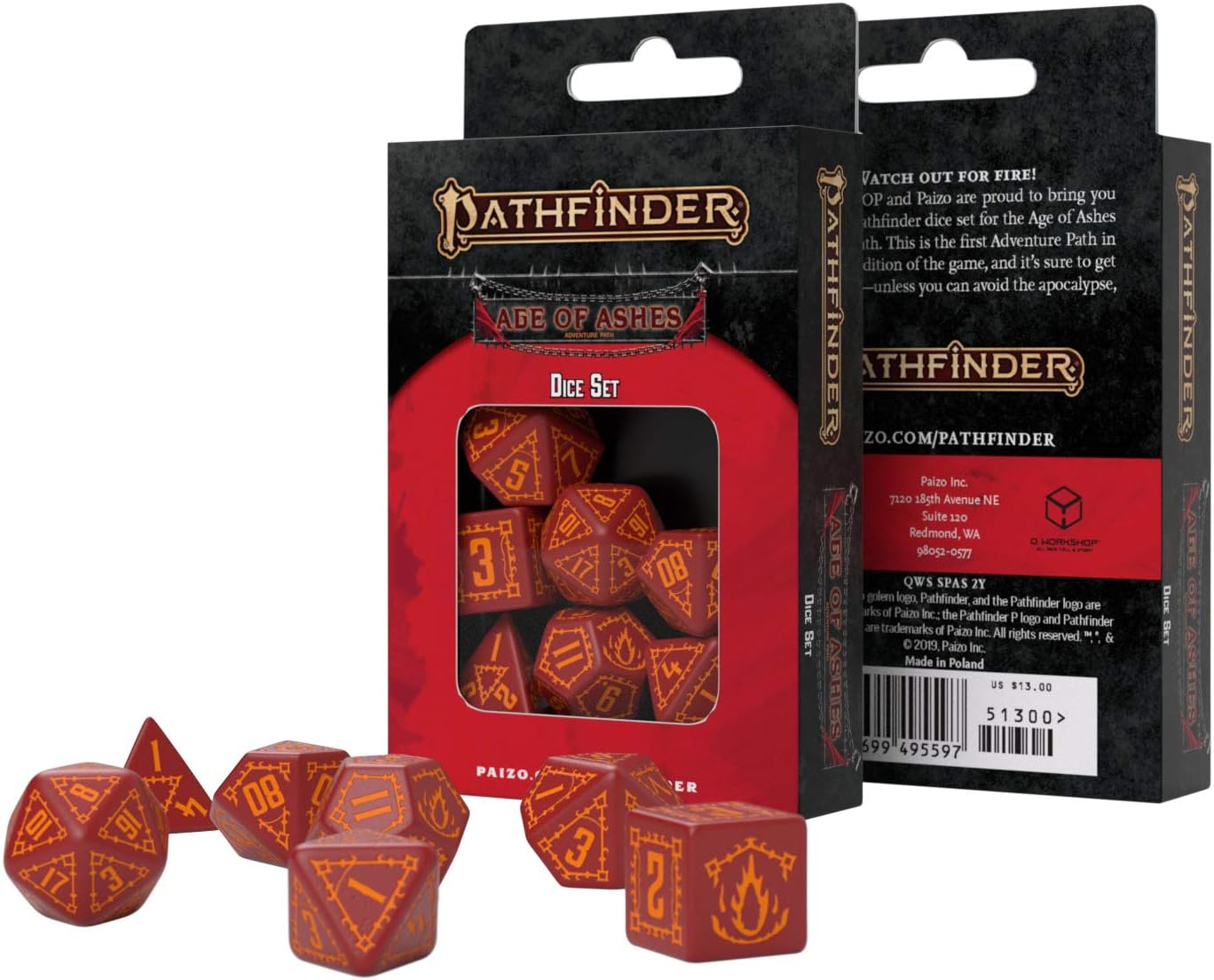 Q-Workshop Pathfinder Age of Ashes Dice Set