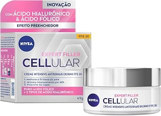 NIVEA Creme Facial Antissinais Cellular Filler Dia FPS 30 49g - Combate sinais de cansaço, reduz rugas e linhas de expressão promovendo firmeza e