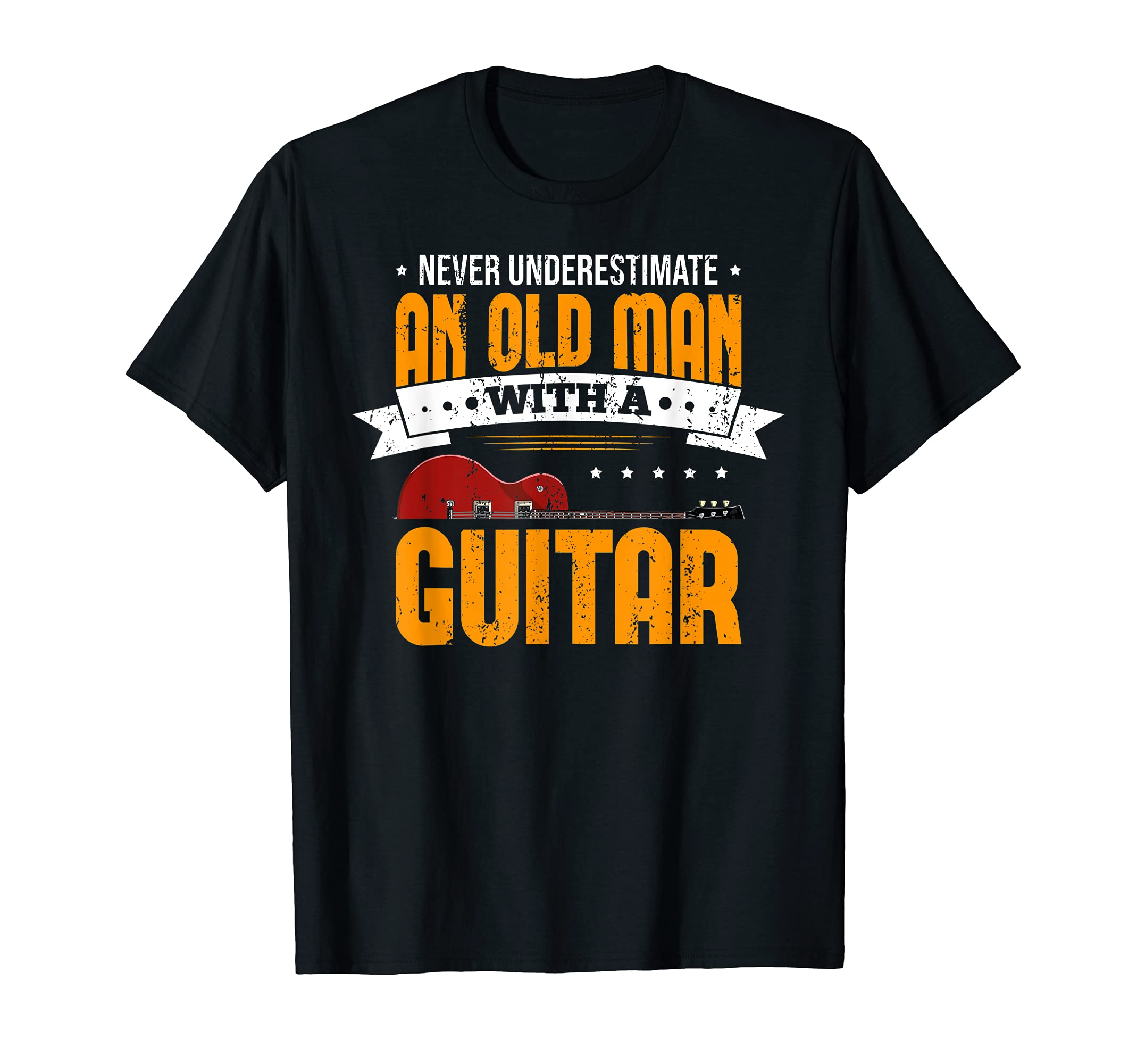 Retired Guitarist Musician Guitar Player Retirement Guitar T-Shirt, Black