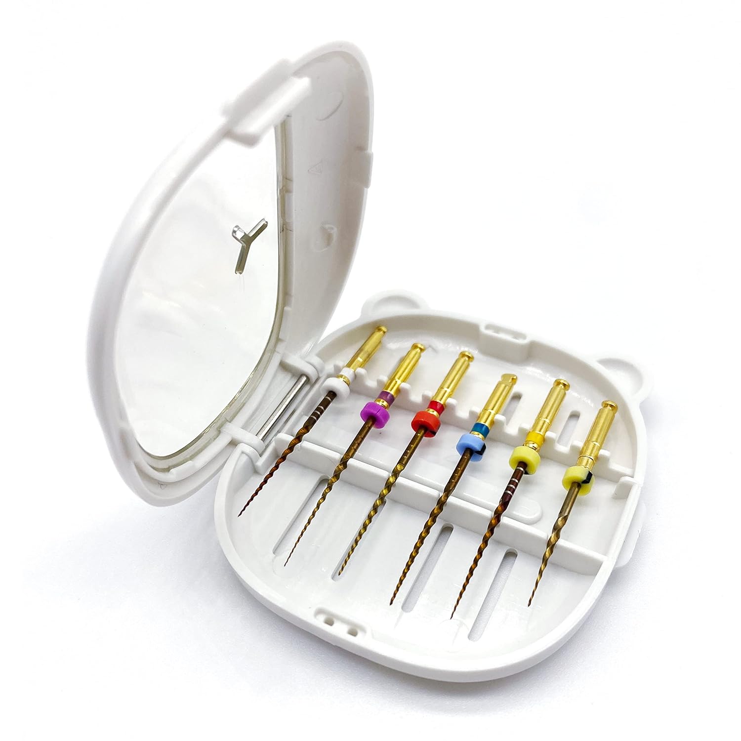 5Pack Dental Root Canal Files Organizer Case Endodontic Management Disinfection Box with Measuring Ruler Dental Sterilization Box