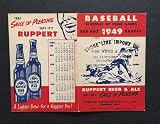 1949 ORIGINAL SCHEDULE CARD Boston RED SOX & BRAVES RUPPERT ALE BEER Rare Crisp - MLB Unsigned Miscellaneous
