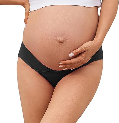 Miniatura 2 de Molasus Ropa interior de maternidad cruzada de algodón debajo de la protuberancia de embarazo Bikinis Bragas