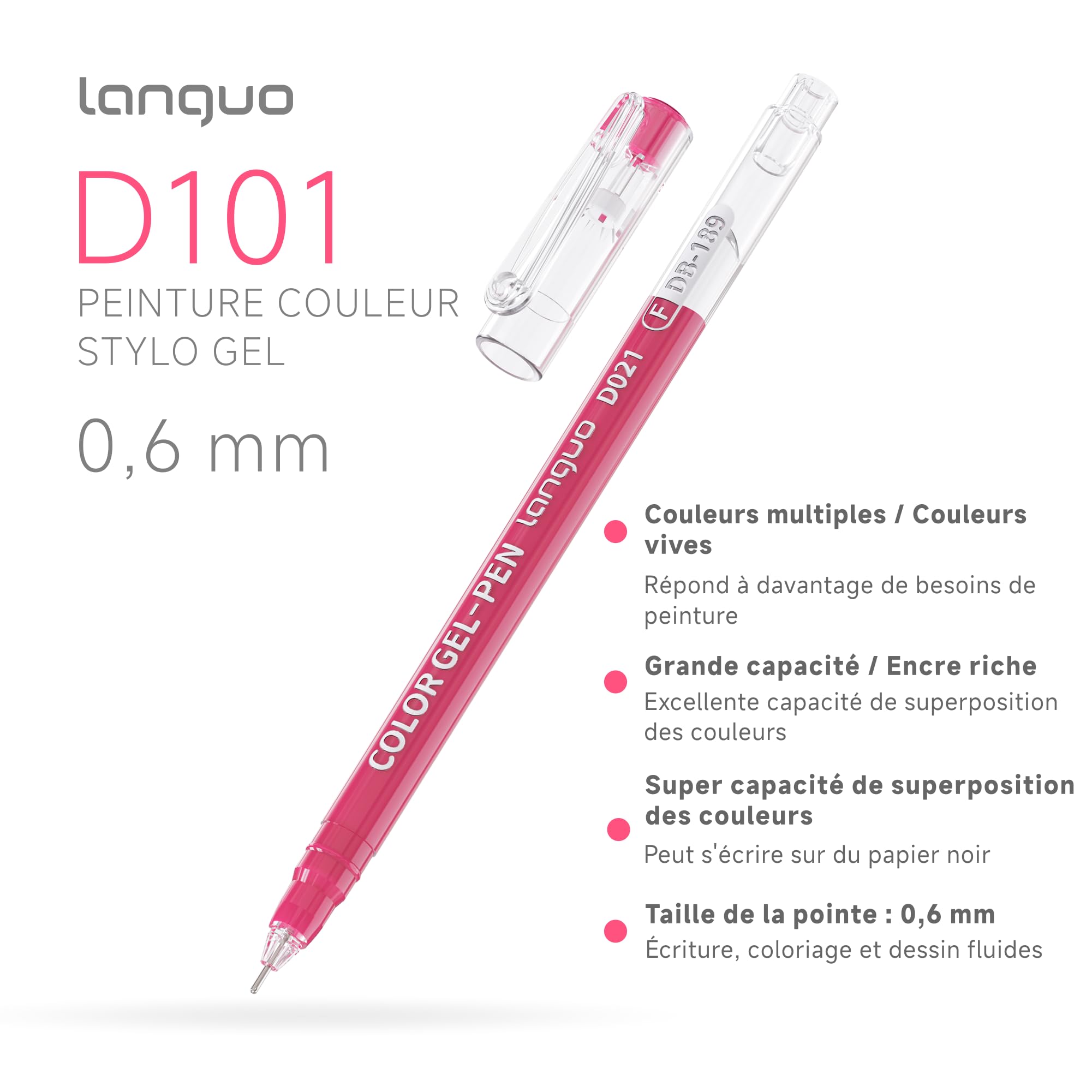 languo Set di 168 penne gel colorate per colorare, 162 colori con custodia da viaggio, perfette penne gel per adulti, disegni, scarabocchiare, diari, forniture artistiche e artigianato fai da te
