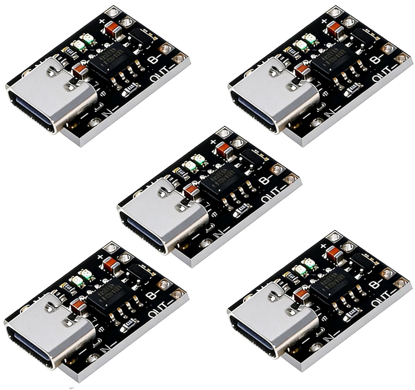 RUNCCI-YUN 5pcs TP4057 USB C Lithium Battery Charging Board 1A 3.7V with Protection USB C Li-Ion Battery Charging Board-image-48