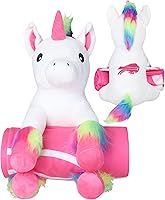 Vista 4 de FOCO NFL Unisex-Teen NFL Team Logo Plush Unicorn with Throw Blanket